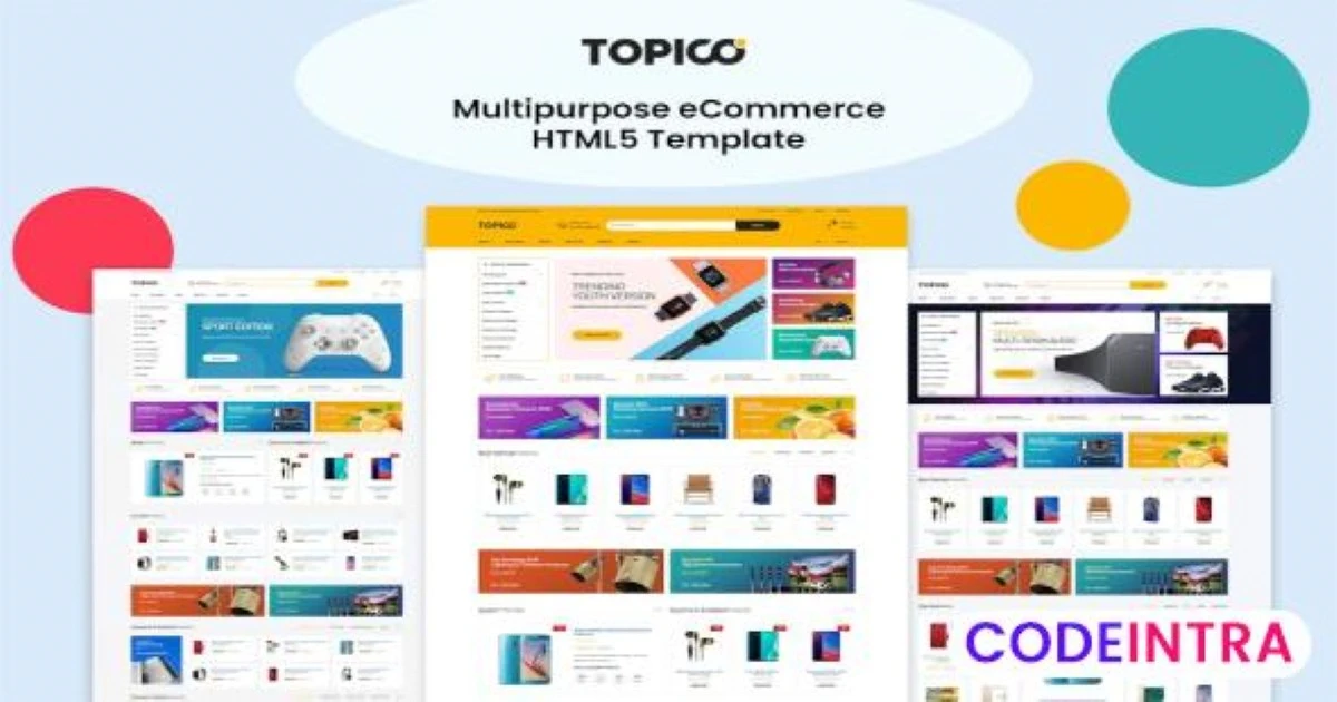 Topico - Multipurpose eCommerce HTML5 Template - Codeintra