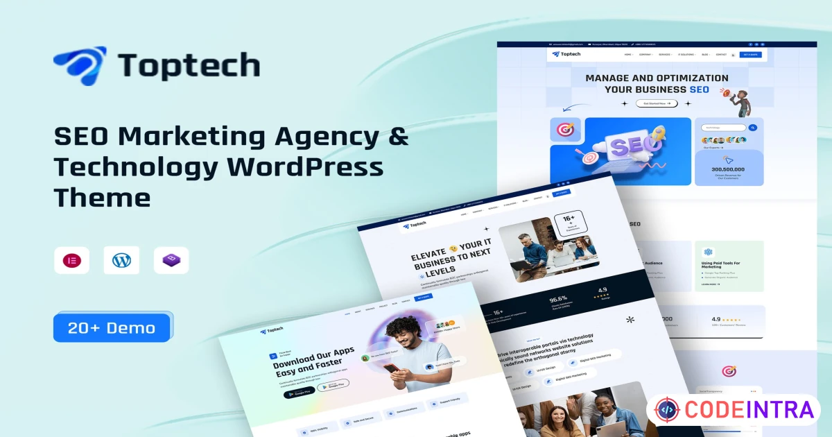 Product featured image TopTech - Technology & IT Solution WordPress Theme - Codeintra