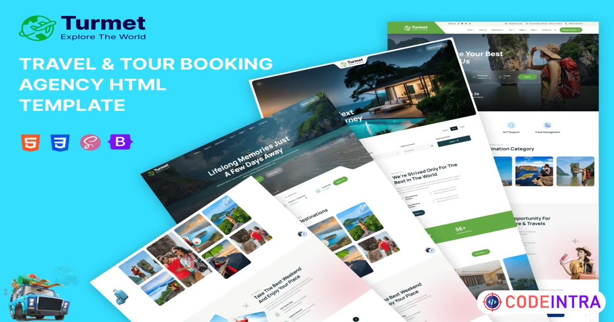 Travel & Tour Agency HTML Template - Codeintra