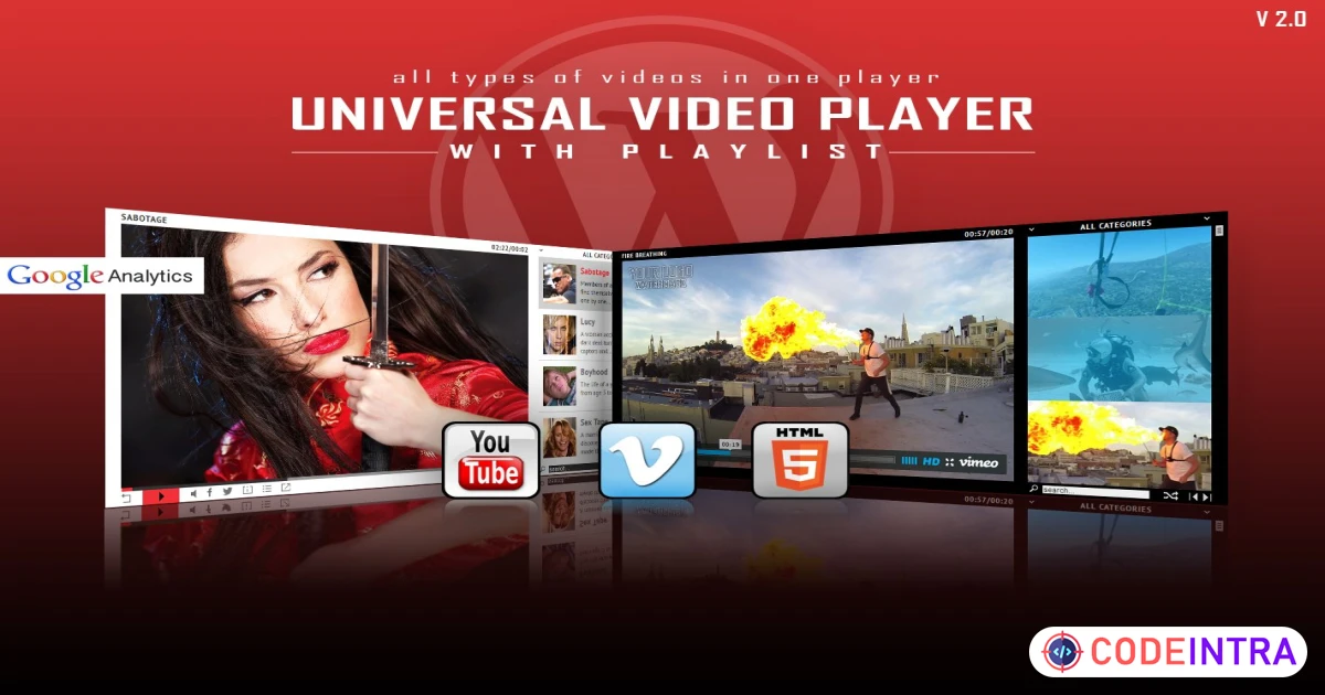 Universal Video Player - WordPress Plugin - Codeintra