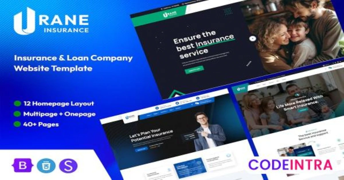 Urane - Insurance Company HTML Template - Codeintra