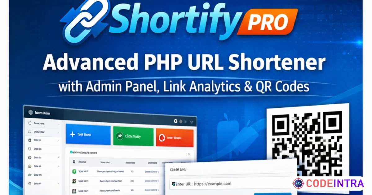 Product featured image URL Shortner Pro – Advanced PHP URL Shrinker - Codeintra