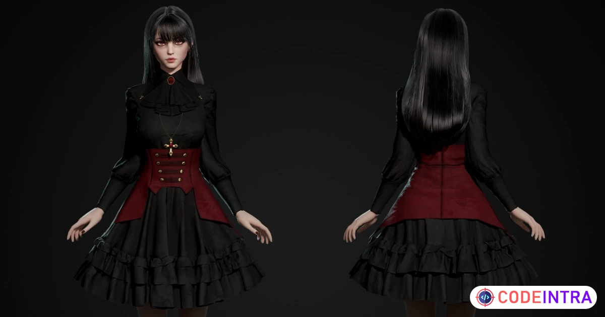 Vampire Girl Modular | Characters | Unity Assets - Codeintra