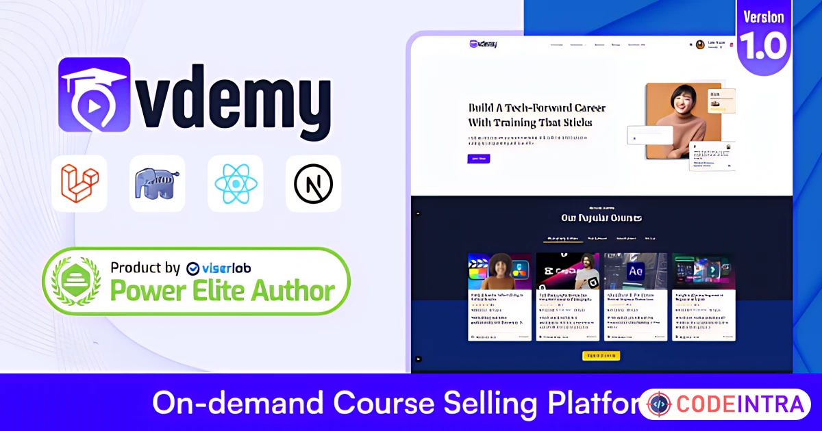Vdemy - On demand Course Selling Platform | LMS - Codeintra