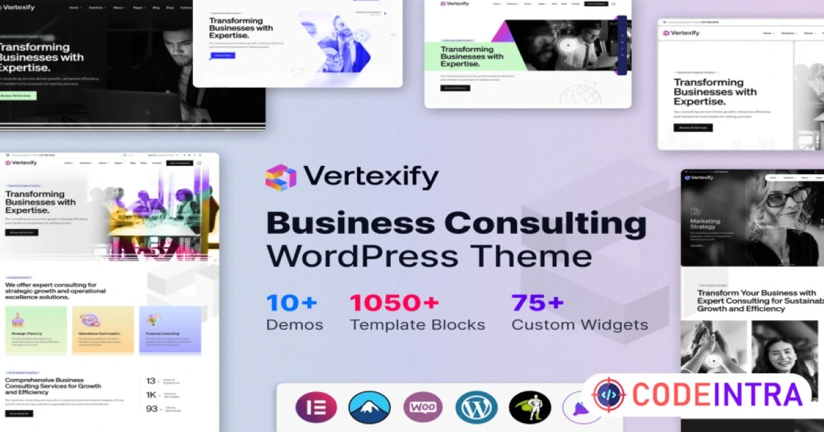 Vertexify - Business Consulting WordPress Theme - Codeintra