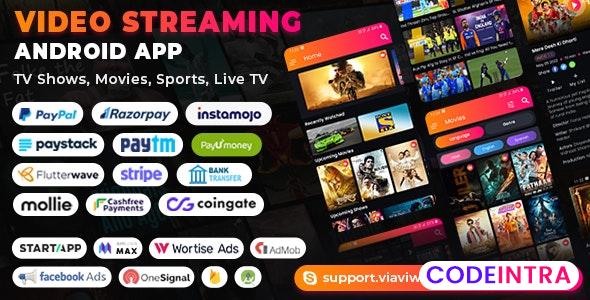 Video Streaming Android App (TV Shows, Movies, Spo
