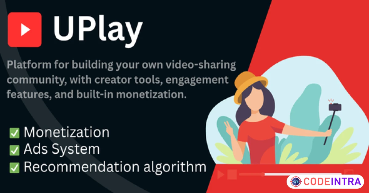 Product featured image VidPlay - Video-Sharing Community Platform - Codeintra