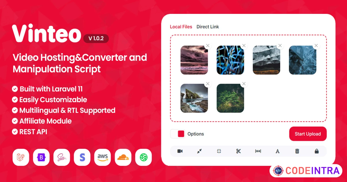 Vinteo - Video Hosting And Converter Script
 - Codeintra
