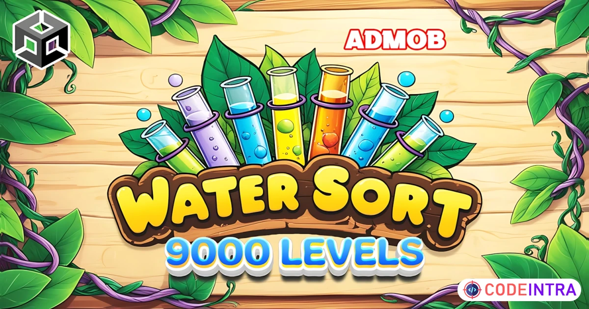 Product featured image Water Sort Unity Source Code – 9000 Levels Premium - Codeintra