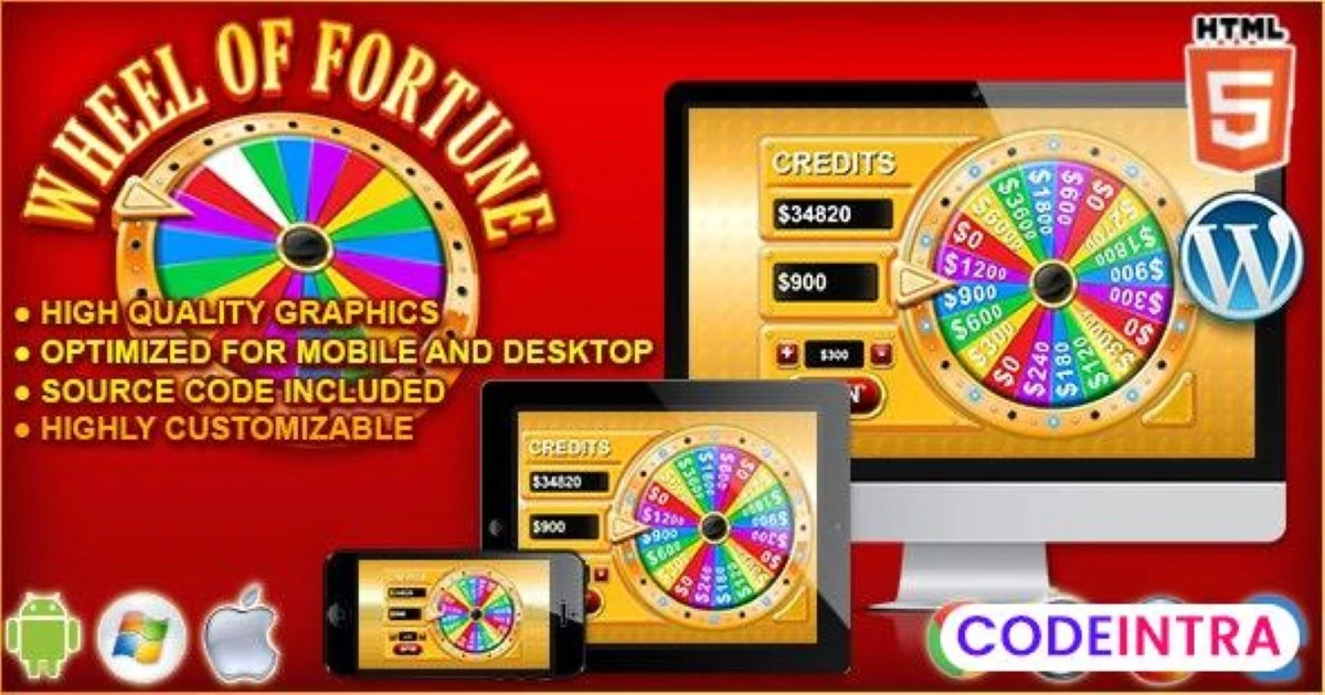 Wheel of Fortune - HTML5 Casino Game - Codeintra