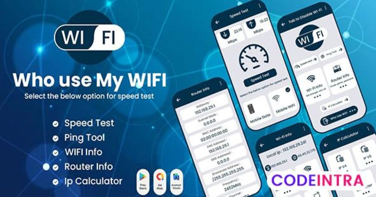 Who Use My WiFi - Android App Source Code Premium Buy - Codeintra