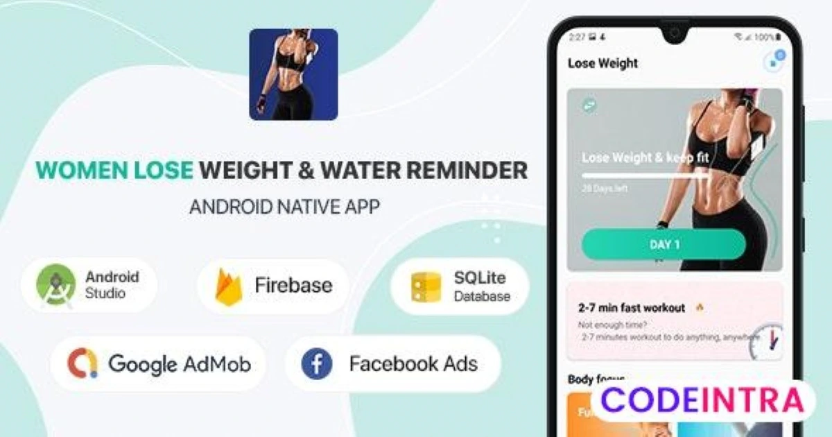 Women Lose Weight & Water Reminder - Android (Kotl - Codeintra