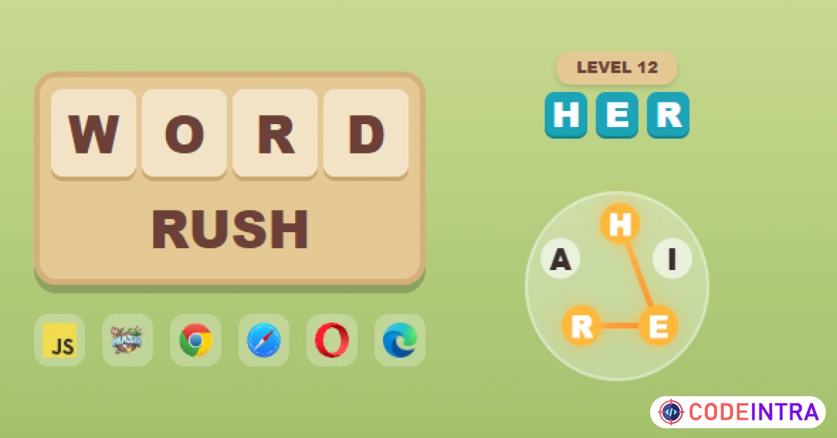 Product featured image Word Rush – Addictive Word Puzzle Game - Codeintra