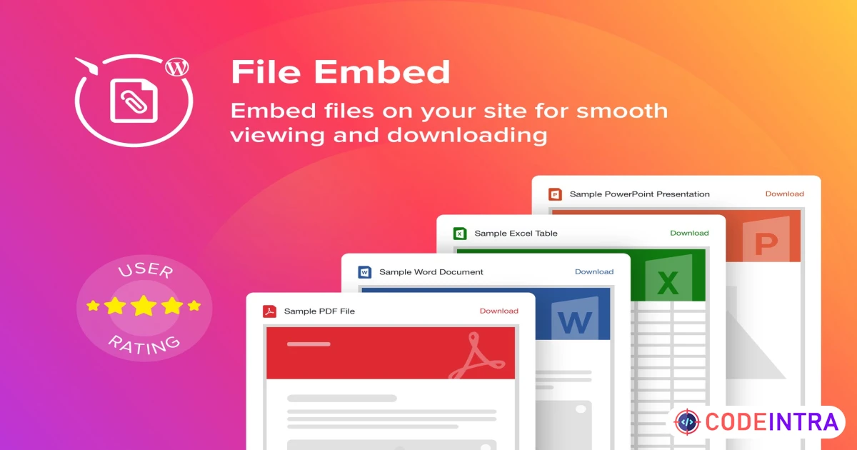 WordPress File Embed - Viewer Plugin - Codeintra
