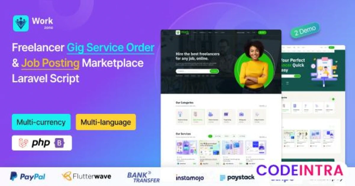 Workzone - Freelancer Marketplace for Gig Service  - Codeintra