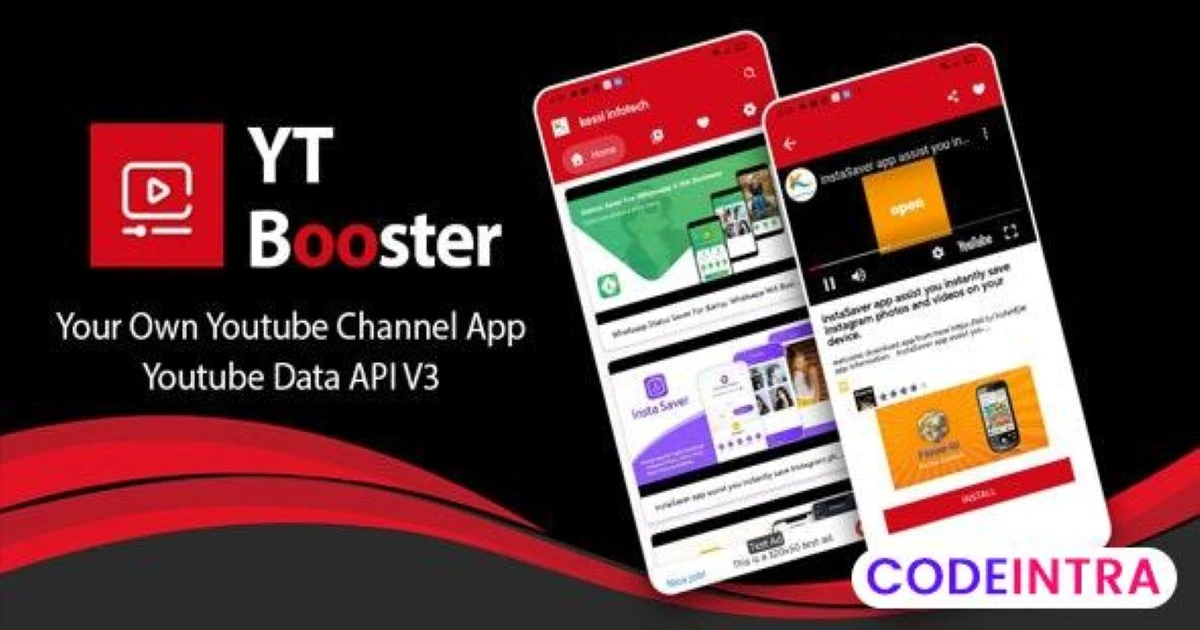 YT Booster (Youtubers App) - Your Own YouTube Chan - Codeintra