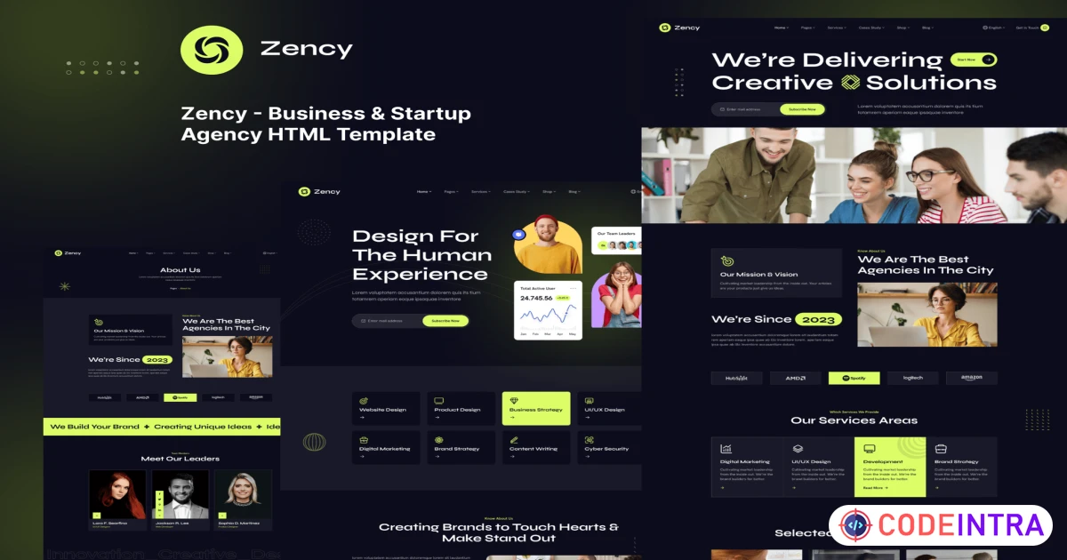 Zency - Business & Startup Agency HTML Template - Codeintra