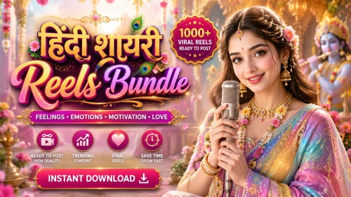 500+ Hindi Shayari Reels Bundle – Viral Instagram Reels