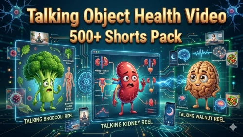 500+ Talking Object Health Video: Viral AI Shorts Pack 🍎