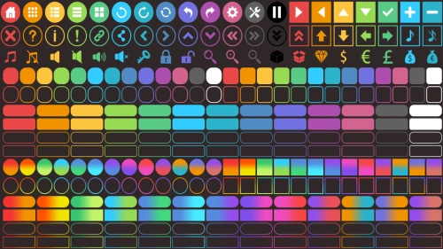 6000+ Flat Buttons Icons Pack | 2D Icons | Unity Assets