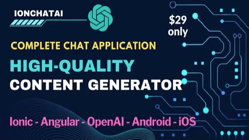 Full Ready AI Chat Application Ionic 7 and Angular 17