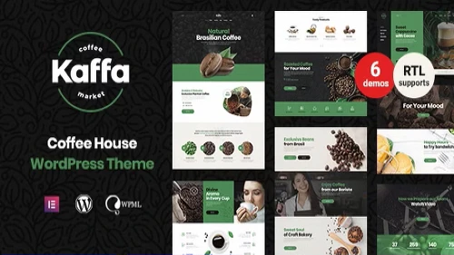 Premium Kaffa - Cafe & Coffee Shop WordPress Theme RTL