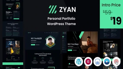 Zyan - Personal Portfolio WordPress Theme Premium Free