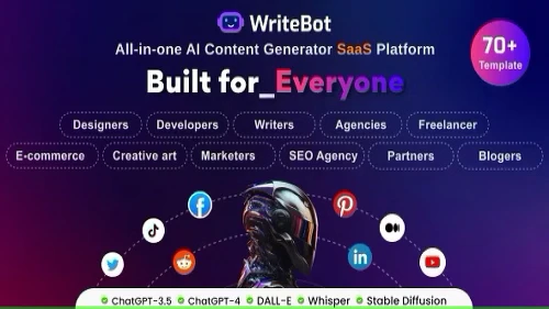 WriteBot - AI Content Generator SaaS Platform Premium