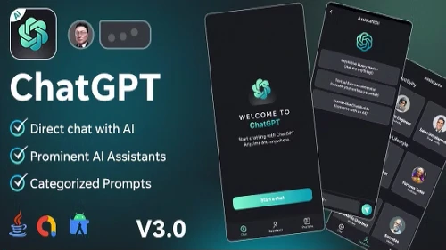 AssistantAi - ChatGPT App - Android Java App + AdMob Ad
