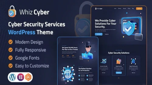 WhizCyber | Cyber Security WordPress Theme Courses