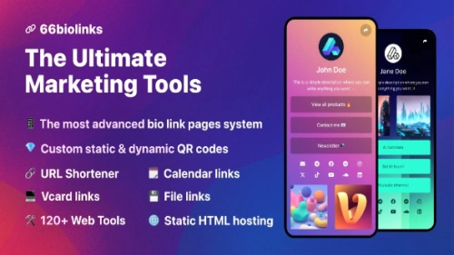 66biolinks - Bio Links, URL Shortener, QR Codes & Web Tools (Extended)