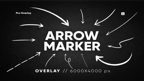 70 Arrow Scribble Overlay