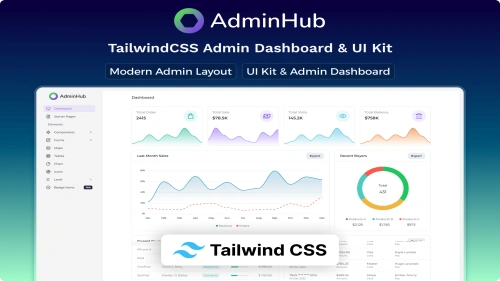 AdminHub - Tailwind Admin Layout UI Kit Template