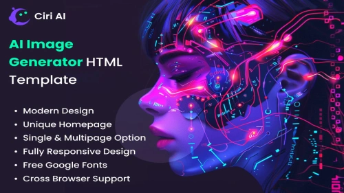 AI Image Generator HTML Template - Ciri AI