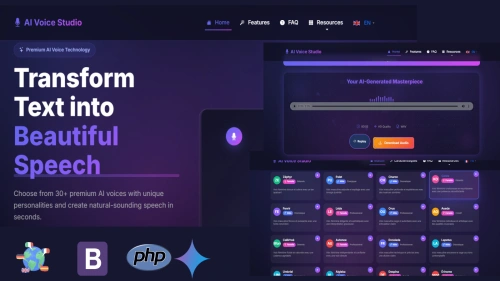 AI Voice Studio Pro - AI Text to speech PHP Tool