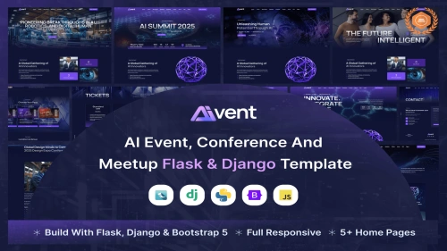 Aivent - AI Event, Conference Flask Template