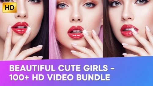 Beautiful Cute Girls 100+ HD Video Bundle Ready to Monetize