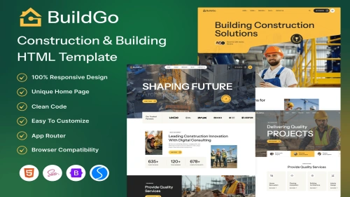 BuildGo - Construction & Building HTML Template