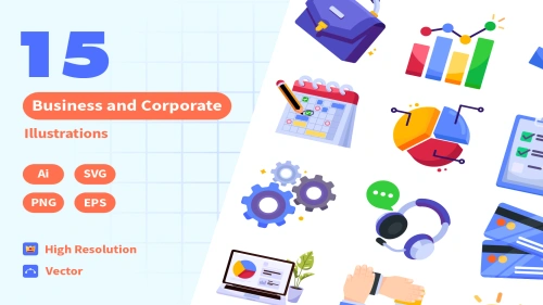 Business and Corporate Cartoon Illustration
