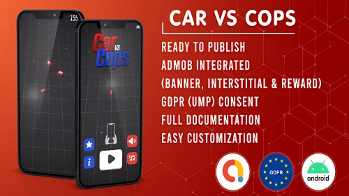 CAR VS COPS 3D | Admob + GDPR | Unity Project