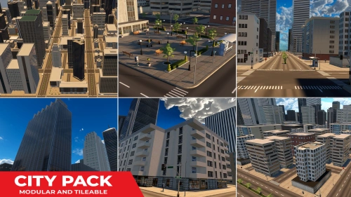 City Pack - Modular and Tileable | 3D Environments | Unity Assets