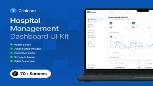 Clinicare - Hospital Management Dashboard UI Kit