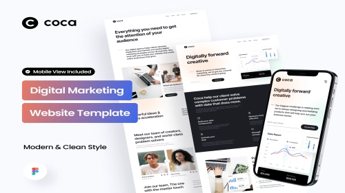 Coca - Digital Marketing Website Figma