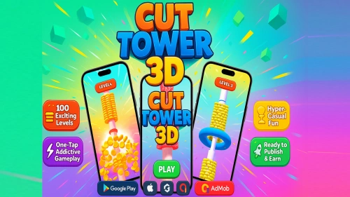 Cut tower 3d Hyper Casual Game
