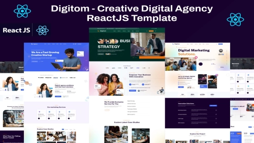 Digitom - Creative Digital Agency ReactJS Template