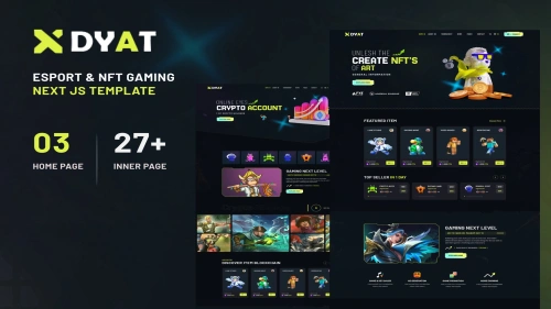 DYAT - eSports and Gaming NFT Next Js Template