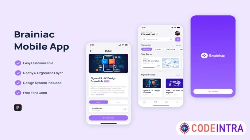 E-Learning Mobile Application Design in Figma