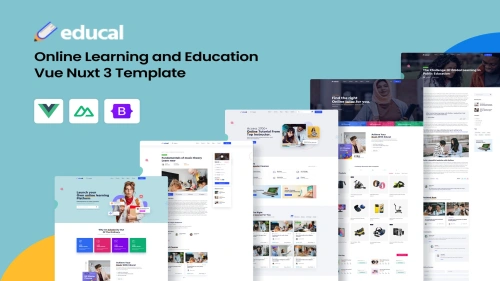 Educal – Education Template For Vue Nuxt Template