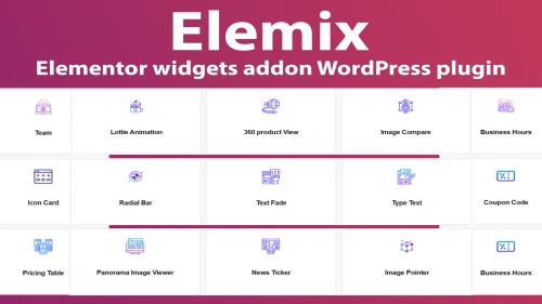 Elemix - Elementor widgets addon wordpress plugin