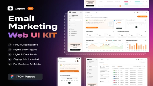 Email Marketing Web App UI Kit - Figma Resources